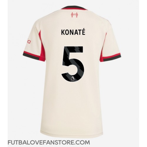 Liverpool Ibrahima Konate #5 Vonkajší Ženy futbalový dres 2025-26 Krátky Rukáv Liverpool Ibrahima Konate #5 Vonkajší Ženy futbalový dres 2025-26 Krátky Rukáv